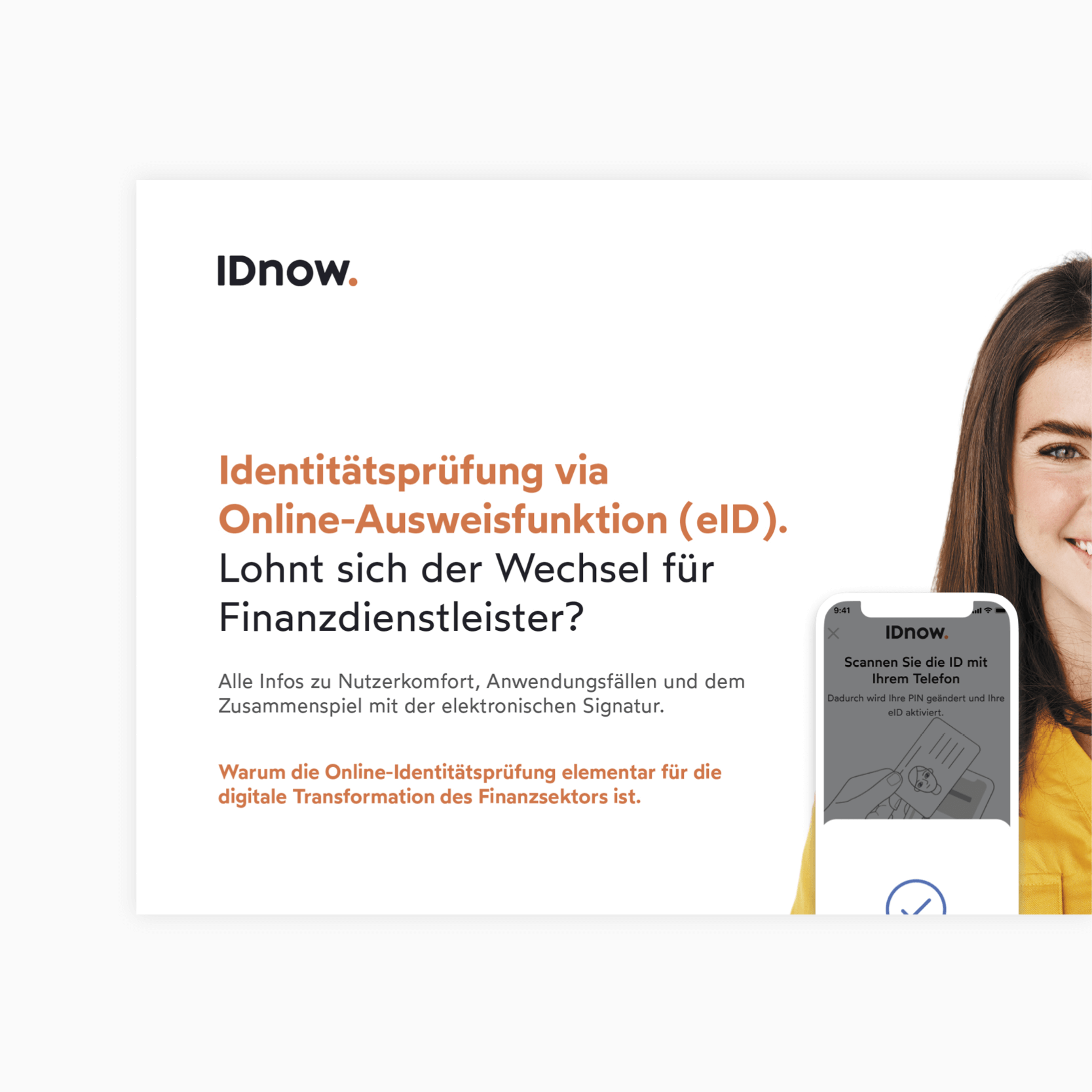 Identitätsprüfung via Online-Ausweisfunktion (eID).