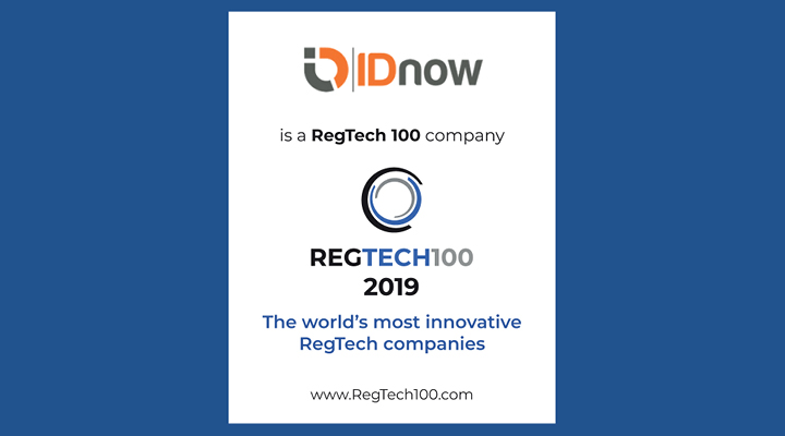 IDnow in die RegTech 100-Liste 2019 aufgenommen